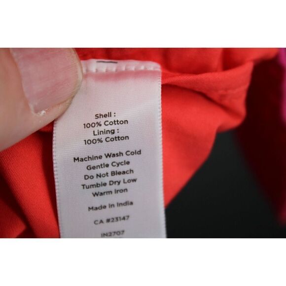 TALBOTS SIZE 4 WOMENS PENCIL SKIRTS BLUE CHAMBRAY & PINK ORANGE LOT OF 2 EUC - Picture 10 of 16